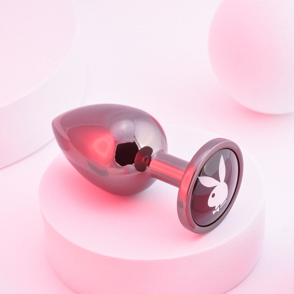 Playboy pleasure - tux - large butt plug - Product side view  | Flirtybay